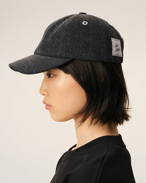 Black Denim Ami Paris Side Patch Cap - 11 - Ami Paris