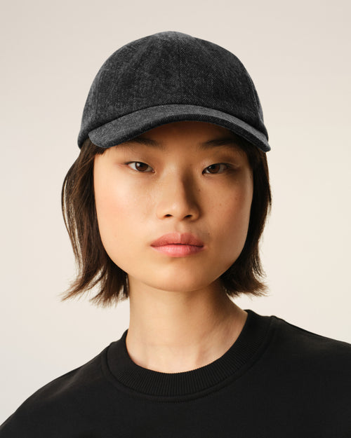                                     Gorra Ami Paris de denim negro con parche en el lateral - 3                                 - Ami Paris