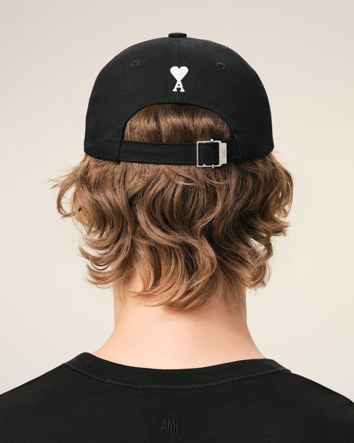 Black Cotton Thank You For Being A Friend Embroidery Cap - Man - 6 - AMI Paris - Ami Paris