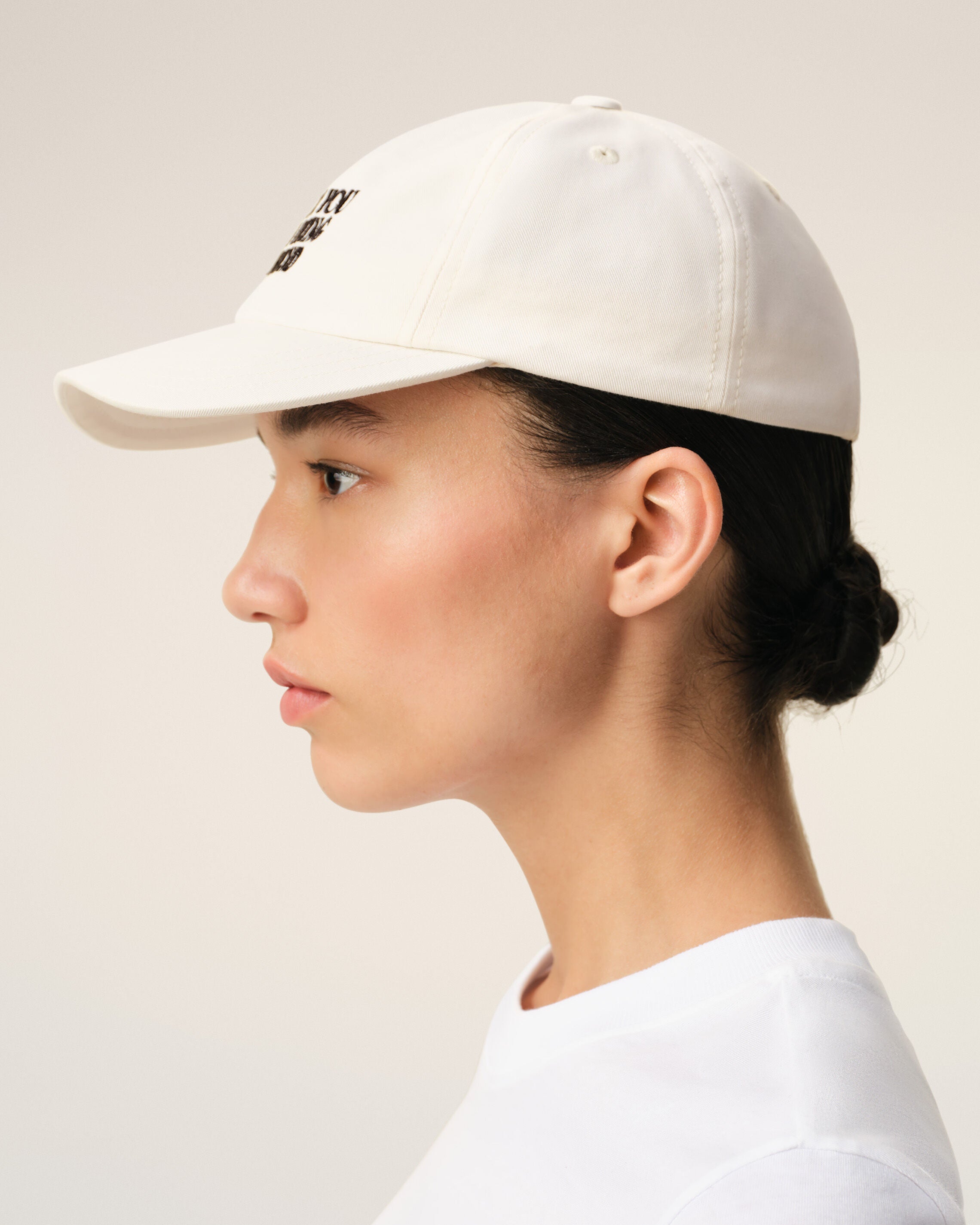 White Cotton Thank You For Being A Friend Embroidery Cap - 11