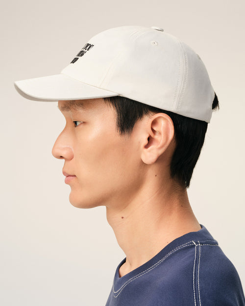 White Cotton Thank You For Being A Friend Embroidery Cap - Man - 5 - AMI Paris - Ami Paris