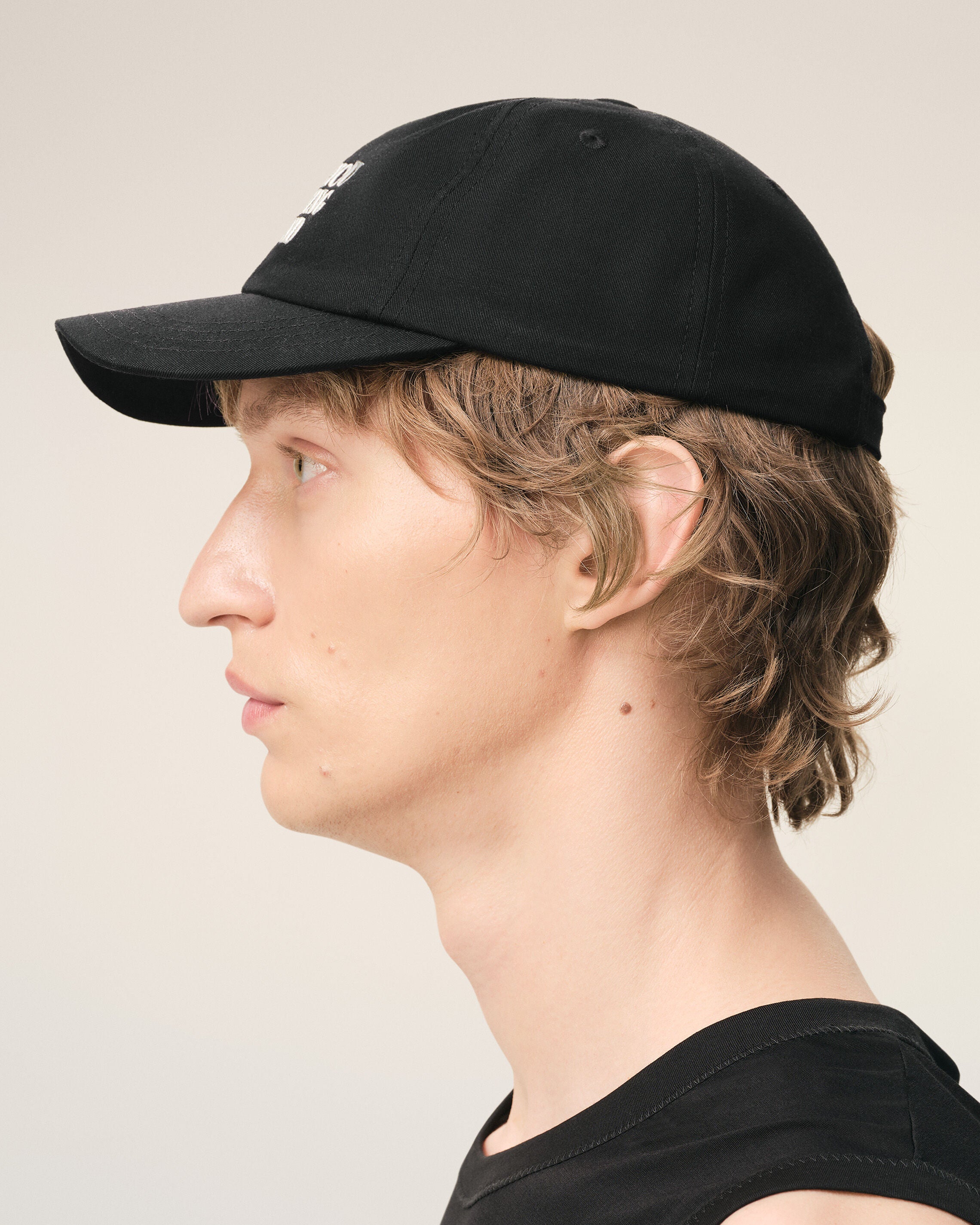 Black Cotton Thank You For Being A Friend Embroidery Cap - 5