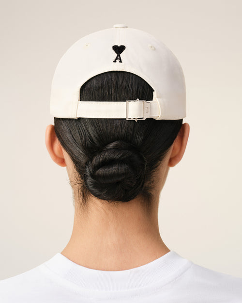 White Cotton Thank You For Being A Friend Embroidery Cap - 12 - Ami Paris