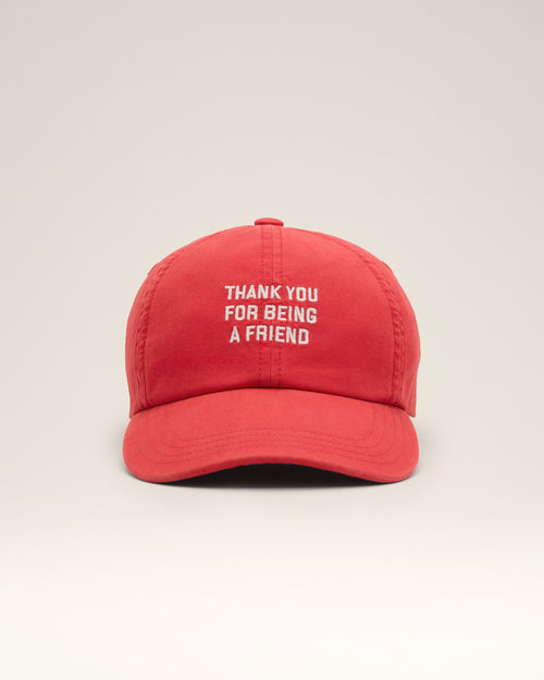 Red cotton "Thank you for being a friend" cap - Man - 4 - AMI Paris - Ami Paris