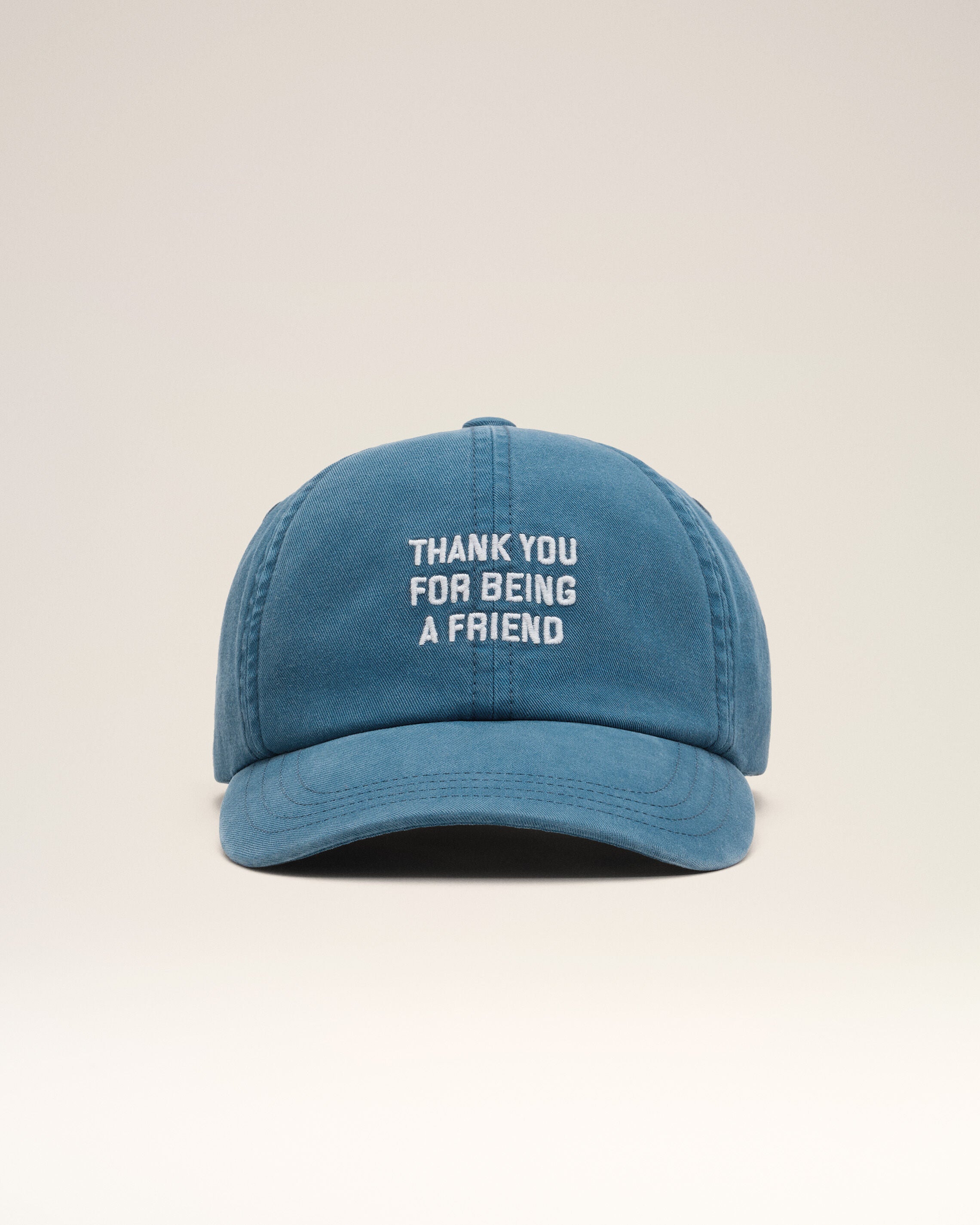 Blue cotton "Thank you for being a friend" cap - 11