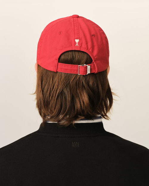 Red cotton "Thank you for being a friend" cap - Woman - 12 - AMI Paris - Ami Paris