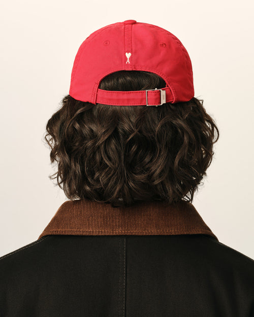 Red cotton "Thank you for being a friend" cap - Man - 6 - AMI Paris - Ami Paris