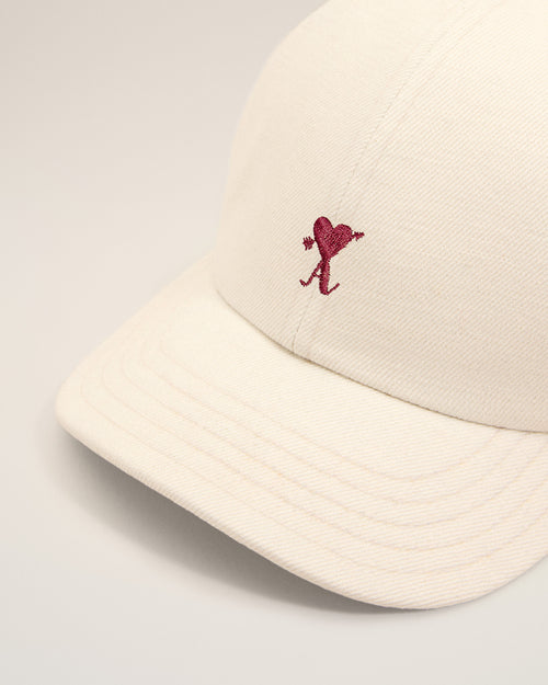 White cotton cap with Ami de Coeur arrow - Woman - 9 - AMI Paris - Ami Paris