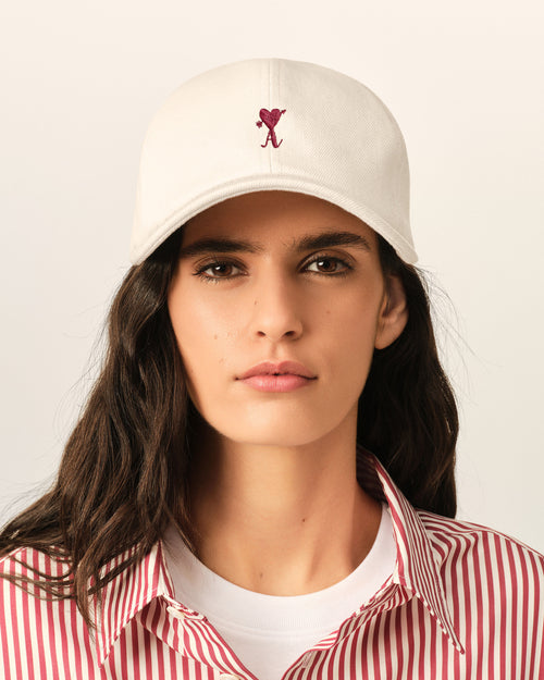 White cotton cap with Ami de Coeur arrow - Woman - 8 - AMI Paris - Ami Paris
