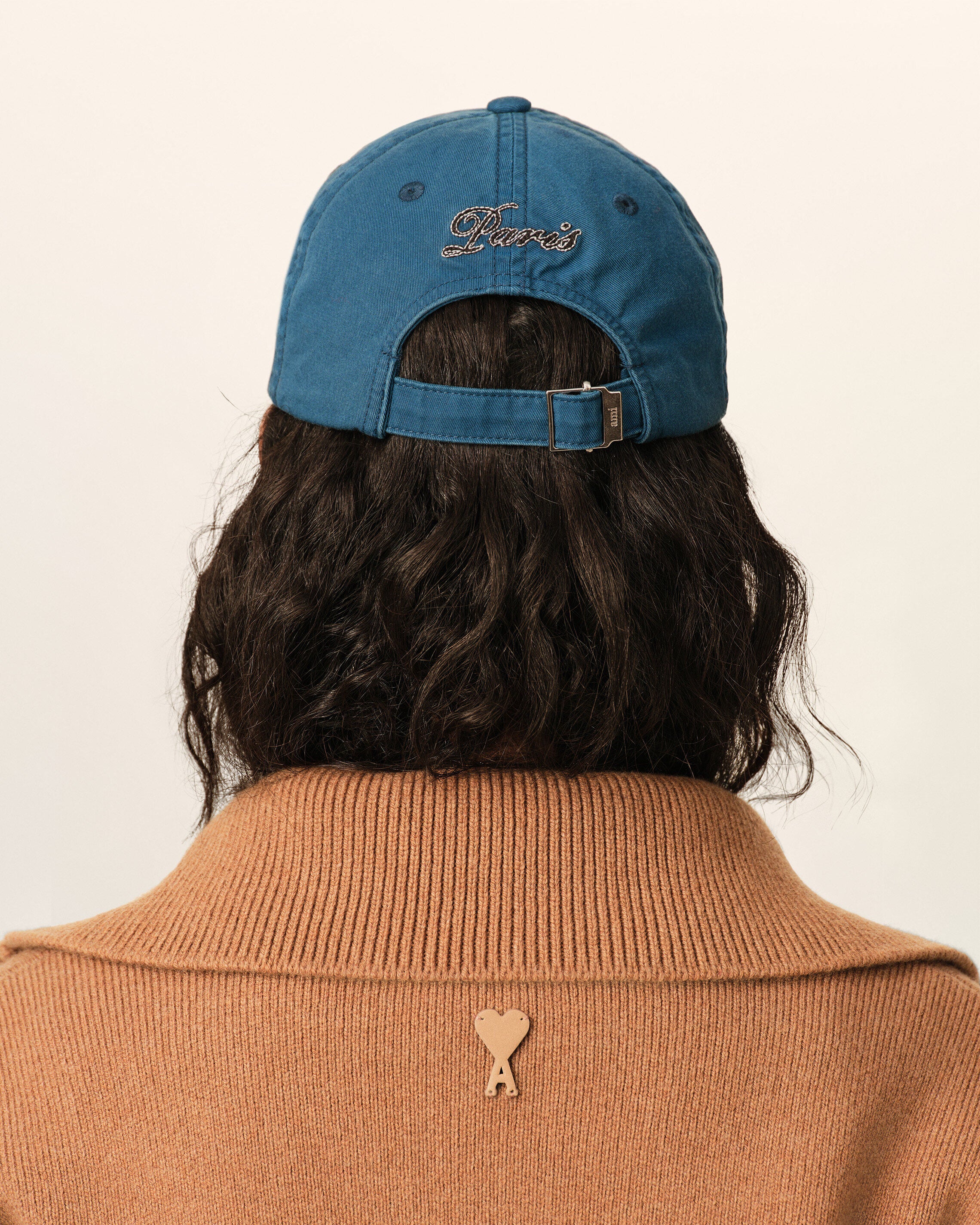 Casquette bleue en coton broderie Ami Paris - 13