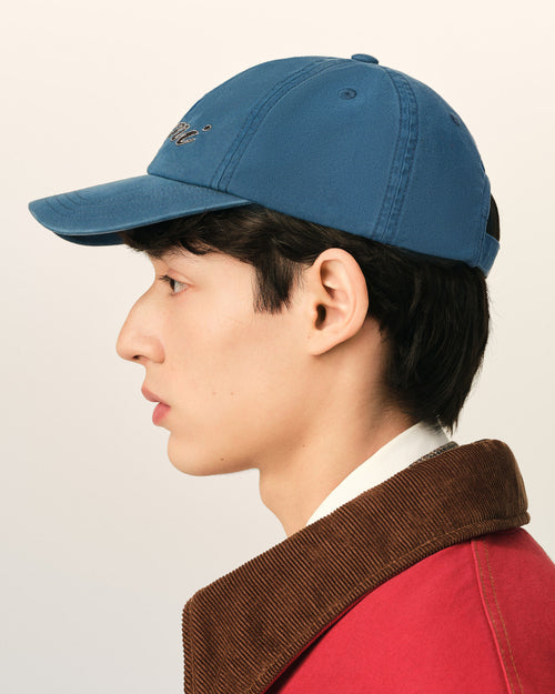 Casquette bleue en coton broderie Ami Paris - Homme - 5 - AMI Paris - Ami Paris