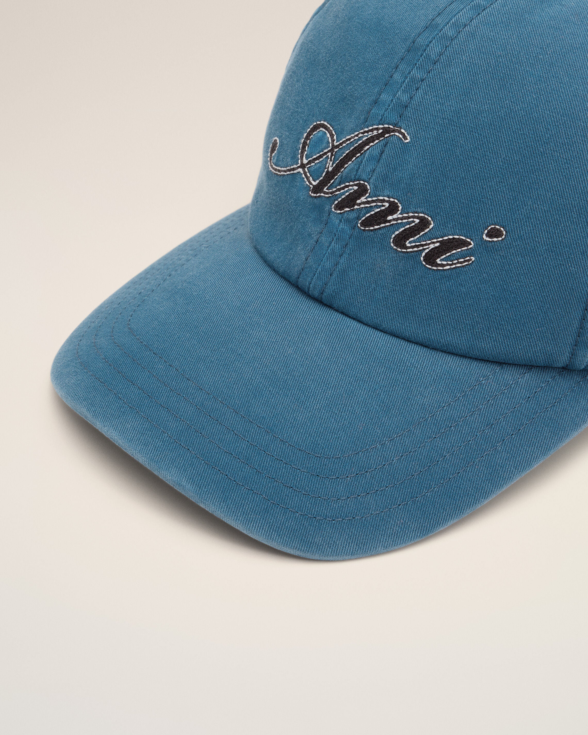 Casquette bleue en coton broderie Ami Paris - 10