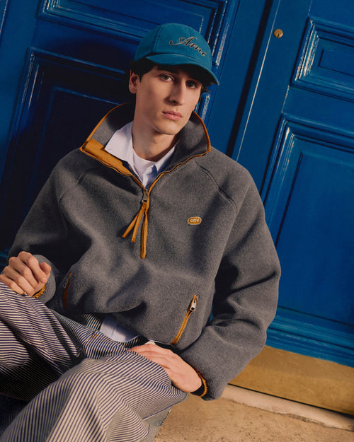 Casquette bleue en coton broderie Ami Paris - Homme - 7 - AMI Paris - Ami Paris