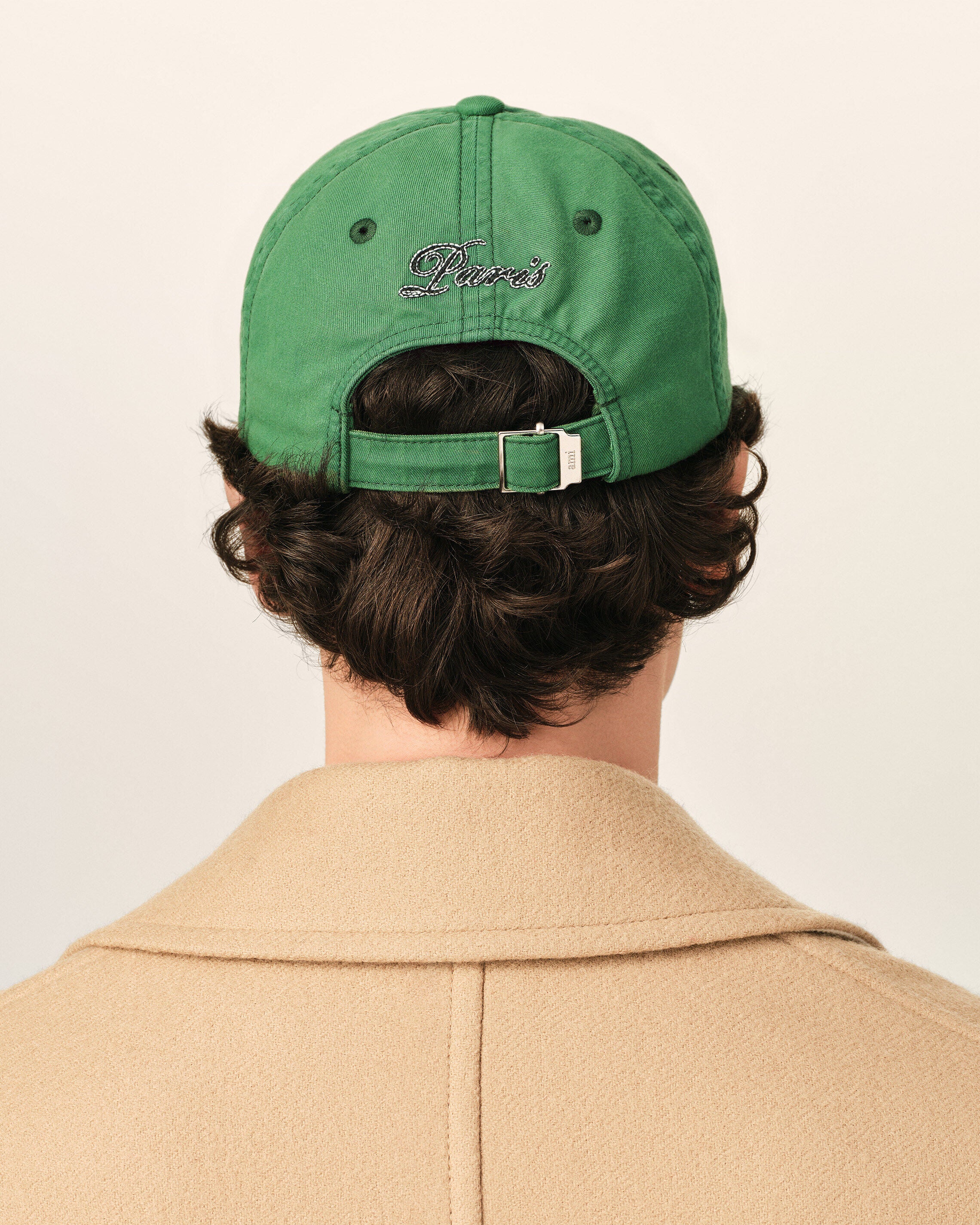 Green cotton cap with Ami Paris emboirery - 6