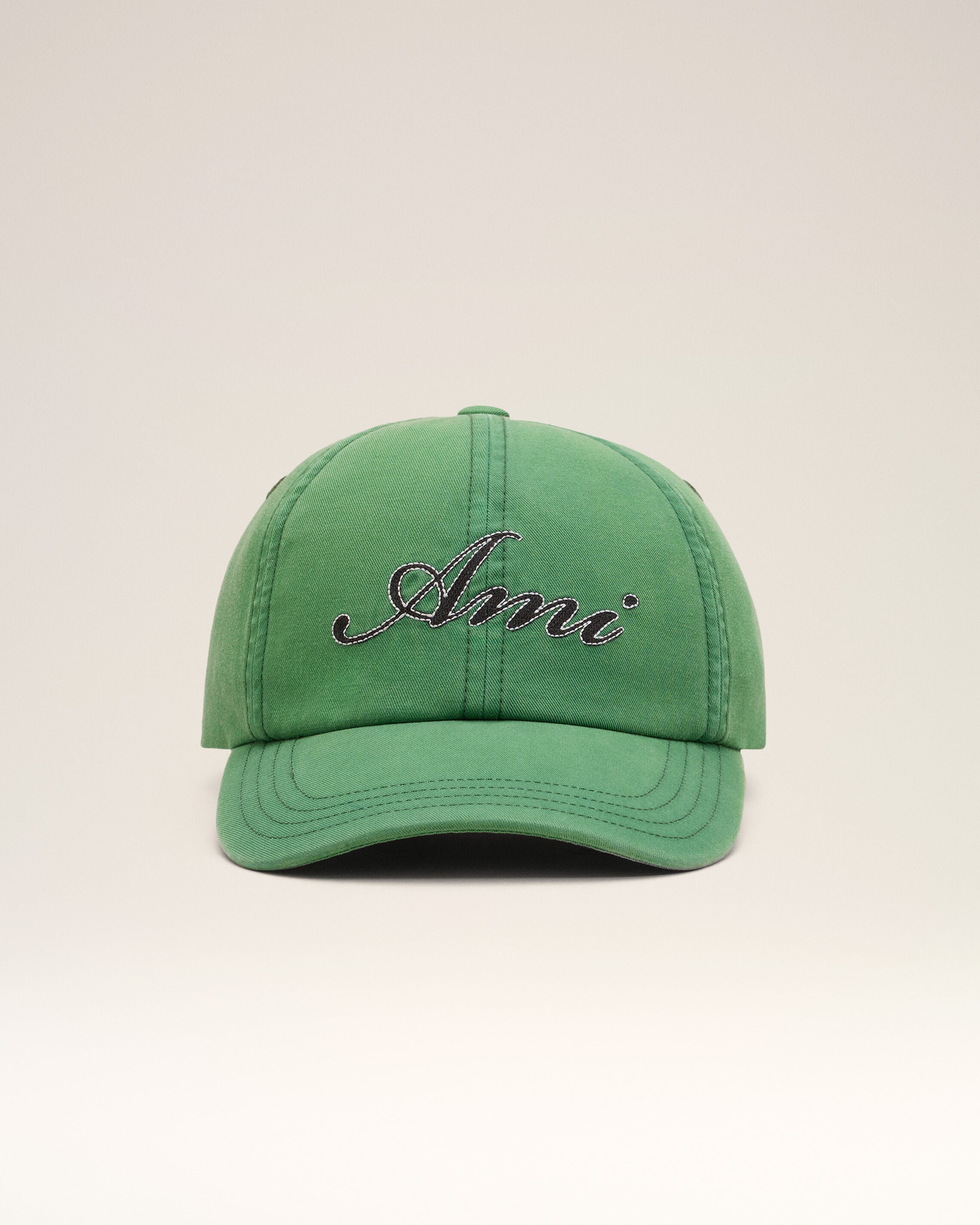 Green cotton cap with Ami Paris emboirery - 4