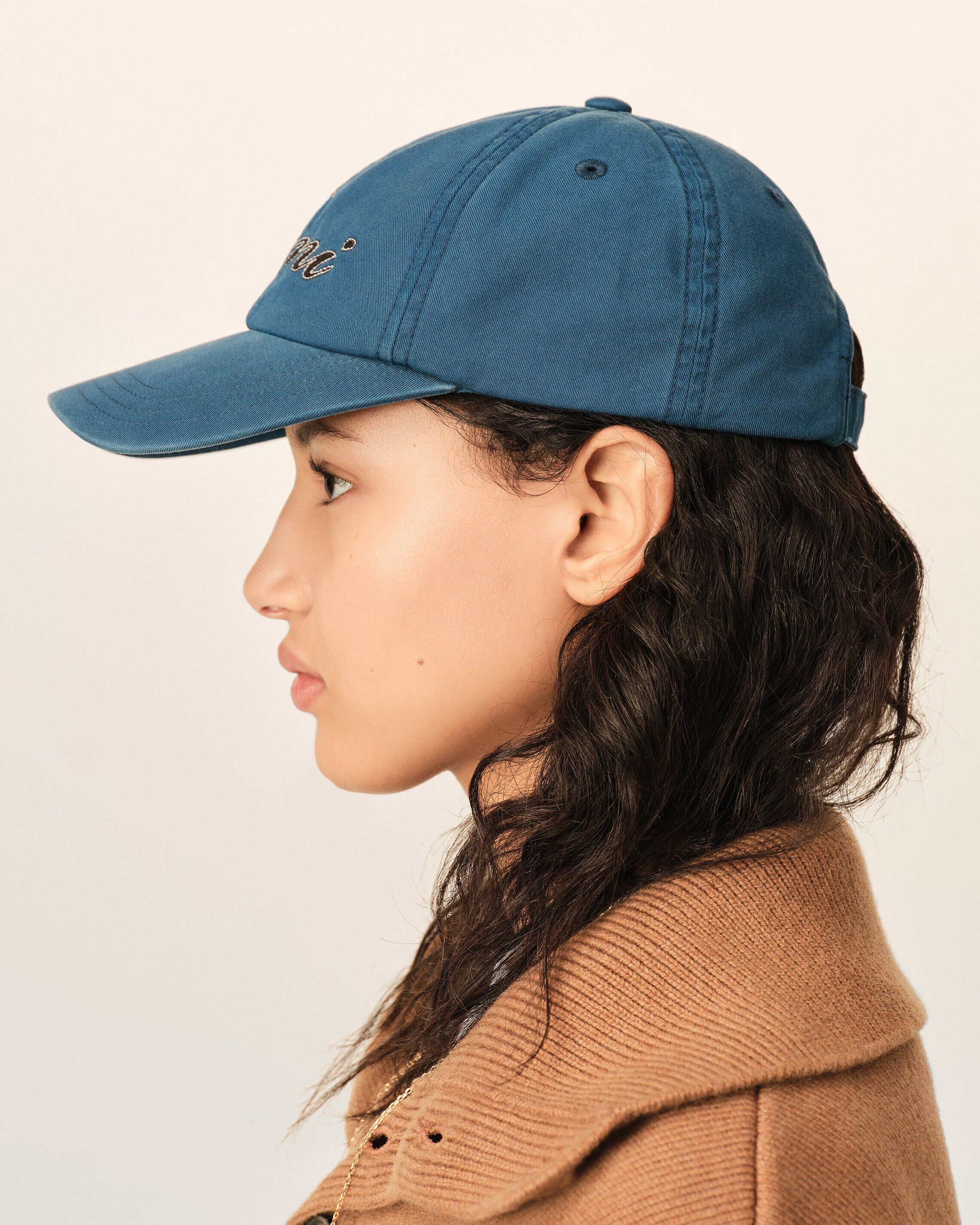 Casquette bleue en coton broderie Ami Paris - 12