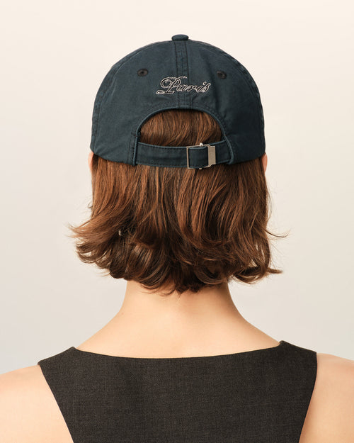 Cappellino in cotone nero con ricamo Ami Paris - Donna - 12 - AMI Paris - Ami Paris