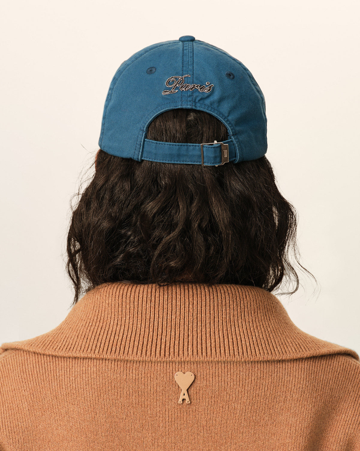 Blue cotton cap with Ami Paris embroidery - 13