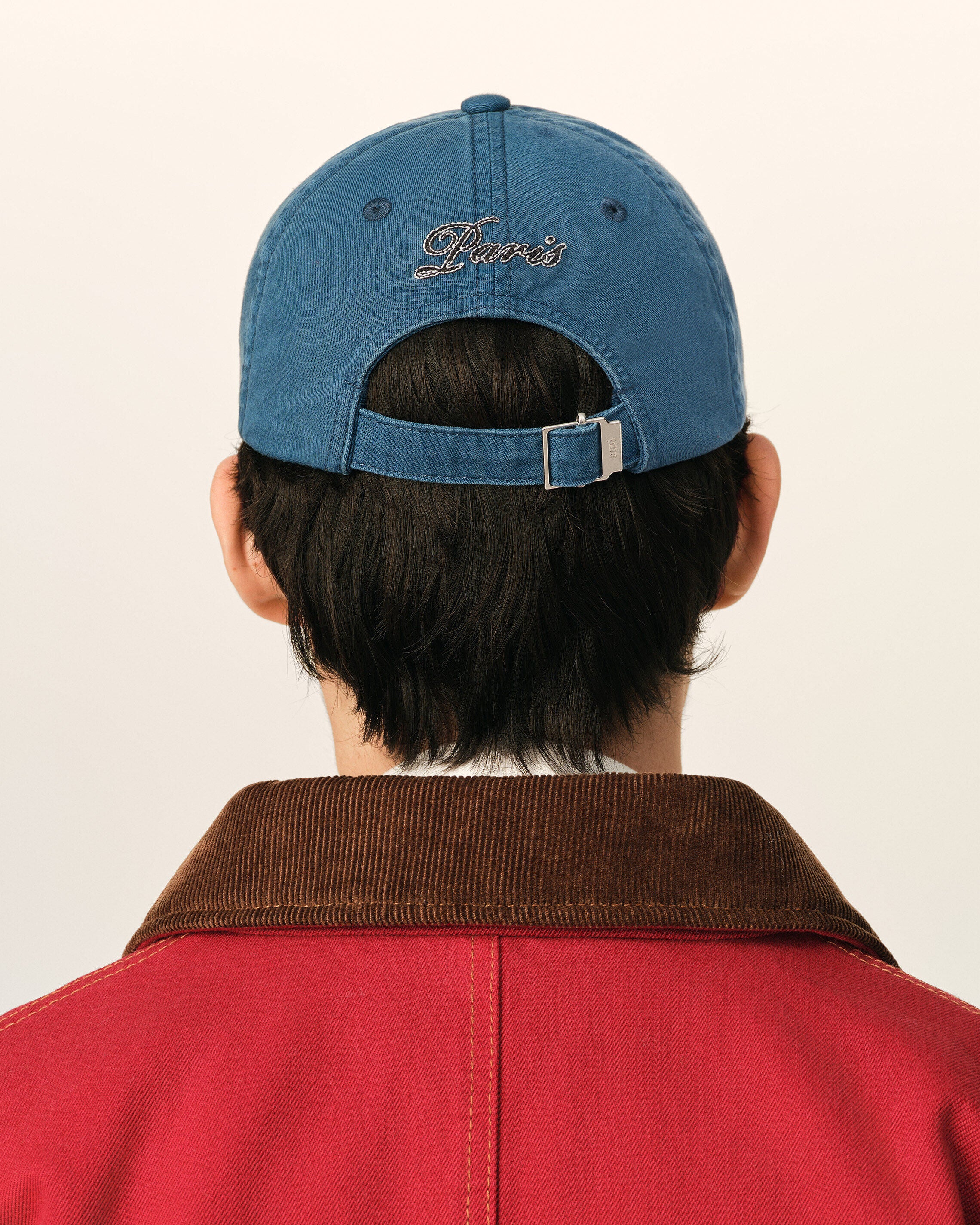 Casquette bleue en coton broderie Ami Paris - 6