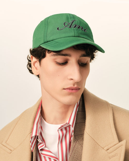 Gorra verde de algodón con bordado Ami Paris - 1 - Ami Paris