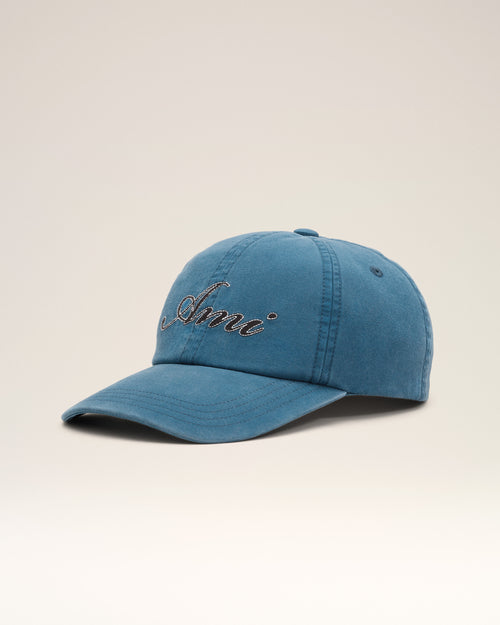 Blue cotton cap with Ami Paris emboirery - 2 - Ami Paris