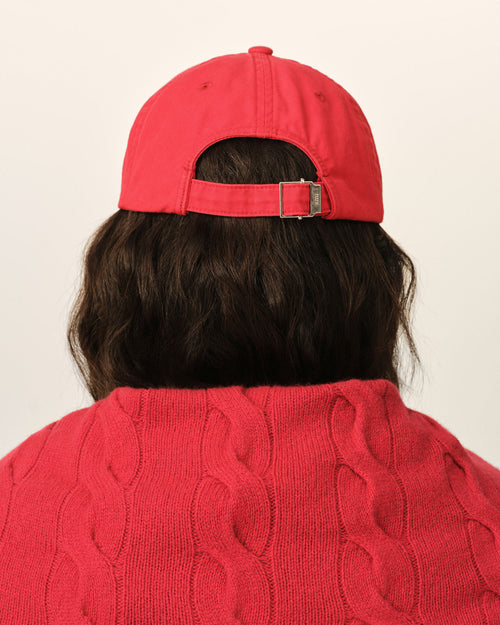 Cappellino in cotone rosso con ricamo Ami Paris - Donna - 13 - AMI Paris - Ami Paris