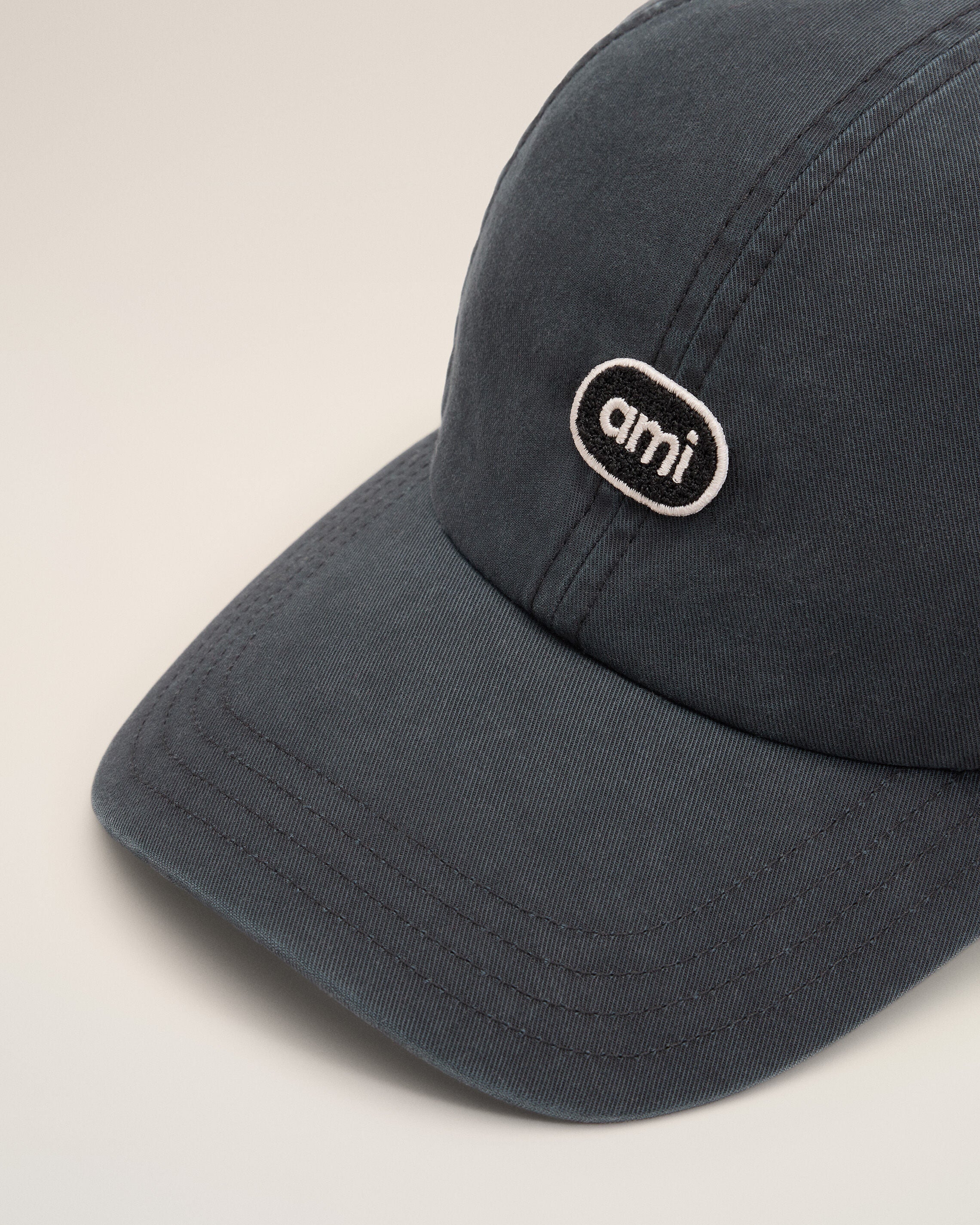 Black cotton cap with Ami patch - 9