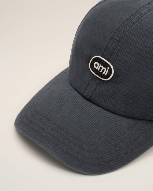 Black cotton cap with Ami patch - Woman - 9 - AMI Paris - Ami Paris