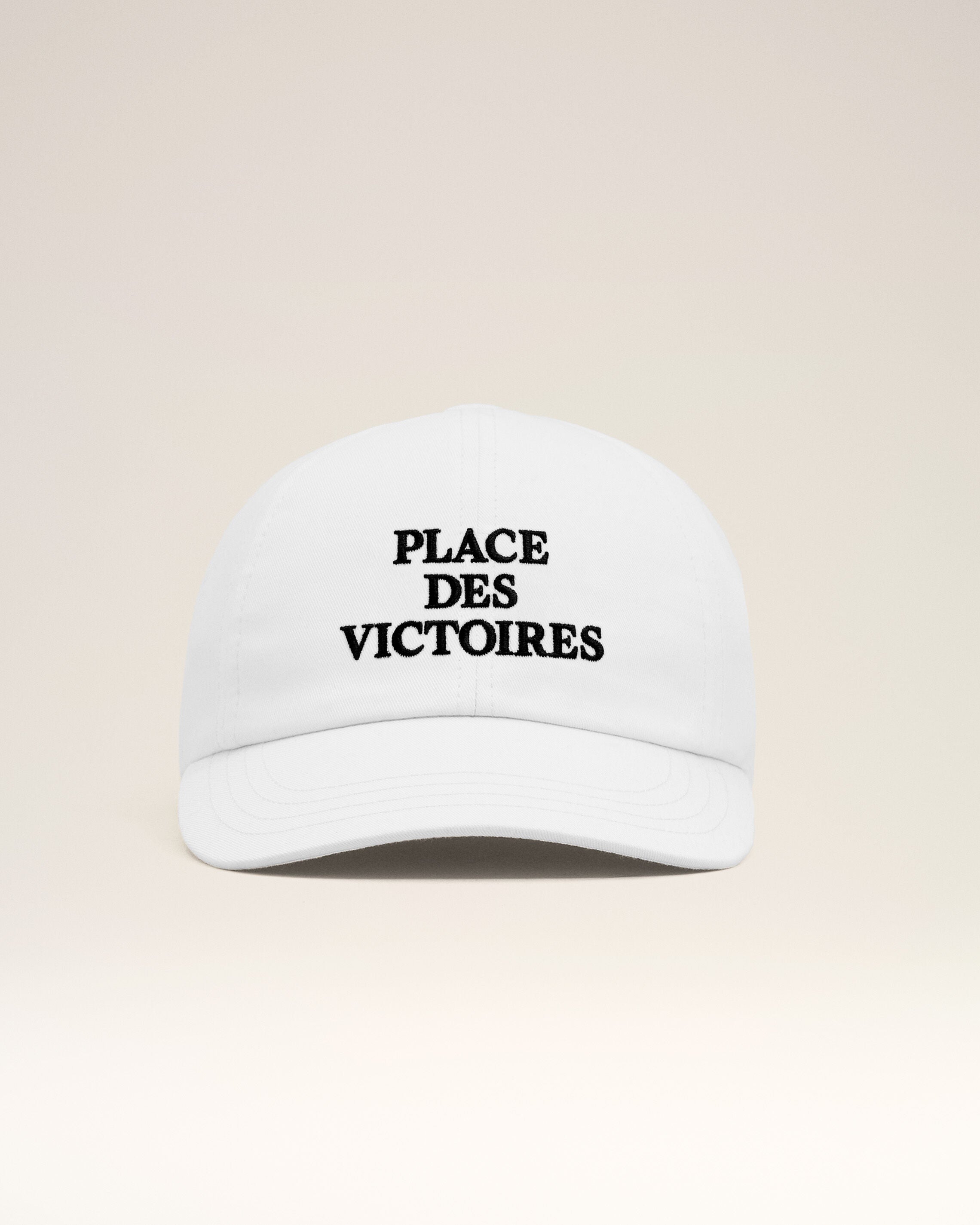 WHITE White cotton cap with 