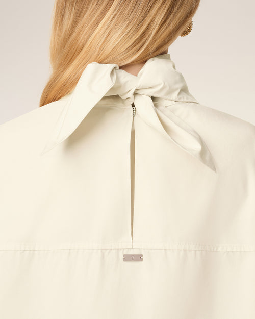 White Cotton Bandana Midi Dress - 10 - Ami Paris