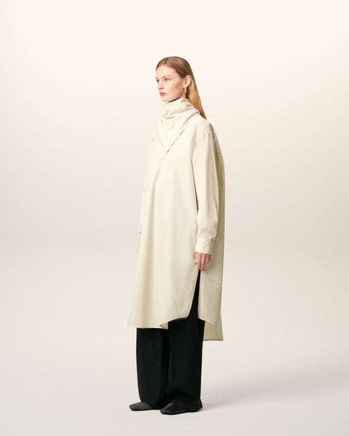 White Cotton Bandana Midi Dress - 12 - Ami Paris