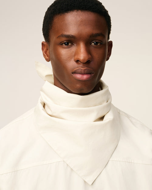 White Cotton Bandana Midi Dress - 4 - Ami Paris