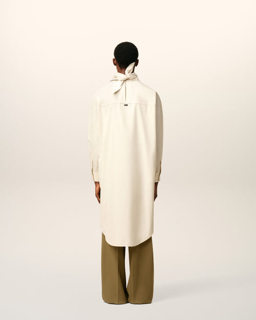 White Cotton Bandana Midi Dress - 5 - Ami Paris