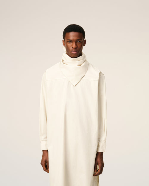 White Cotton Bandana Midi Dress - 3 - Ami Paris