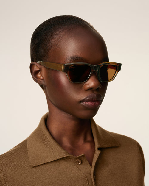                                     Brown Acetate 75009 Sunglasses - 3                                 - Ami Paris