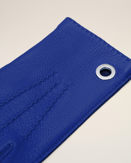 Guantes de cuero graneado azul - Hombre - 3 - AMI Paris - Ami Paris