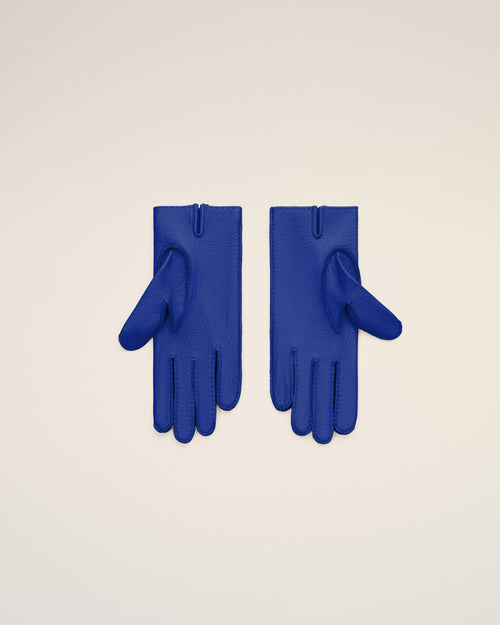 Guantes de cuero graneado azul - Hombre - 2 - AMI Paris - Ami Paris