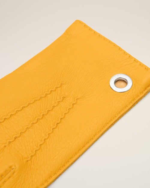 Gants jaunes en cuir grainé - Homme - 3 - AMI Paris - Ami Paris