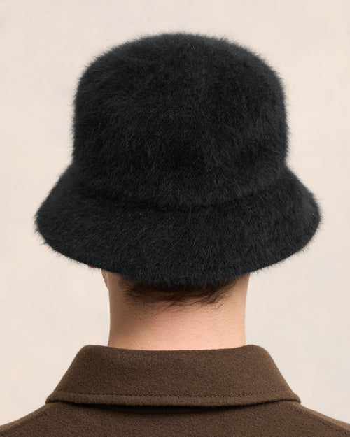 Black Wool Ami de Coeur Stud Bucket Hat - 6 - Ami Paris