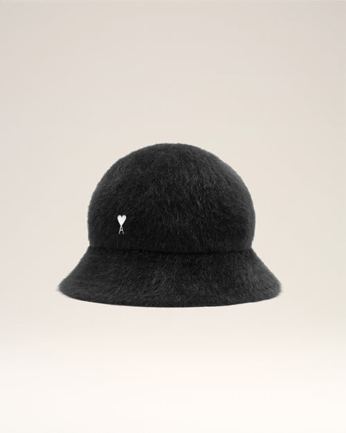                             Black Wool Ami de Coeur Stud Bucket Hat - 3                         - Ami Paris