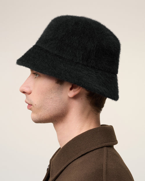 Black Wool Ami de Coeur Stud Bucket Hat - 5 - Ami Paris