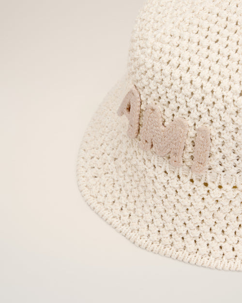 Bob Beige Patch Ami En Maille - Femme - 9 - AMI Paris - Ami Paris