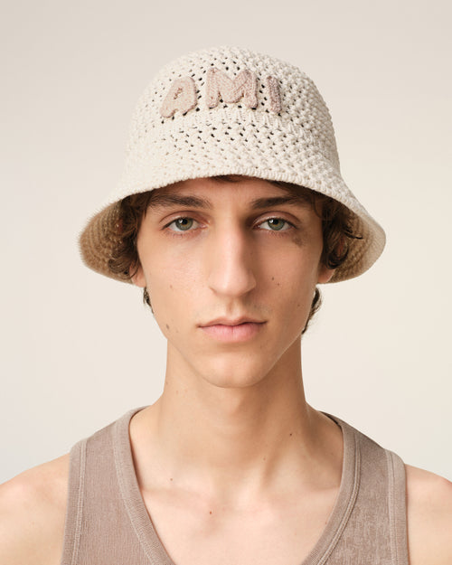 Bob Beige Patch Ami En Maille - Homme - 2 - AMI Paris - Ami Paris
