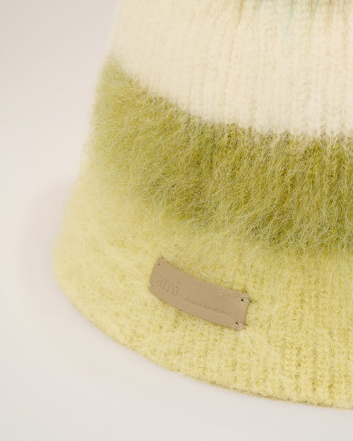 Green Mohair Striped Ami Bucket Hat - 9 - Ami Paris