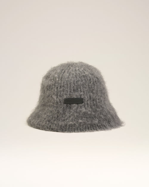 Grey Mohair Ami Bucket Hat - 10 - Ami Paris
