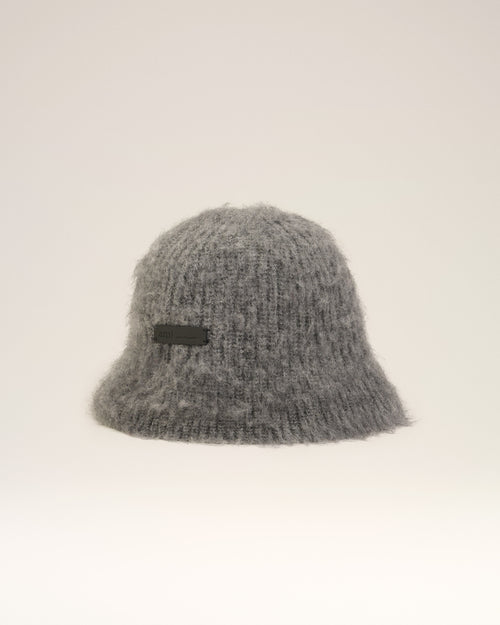 Grey Mohair Ami Bucket Hat - 2 - Ami Paris