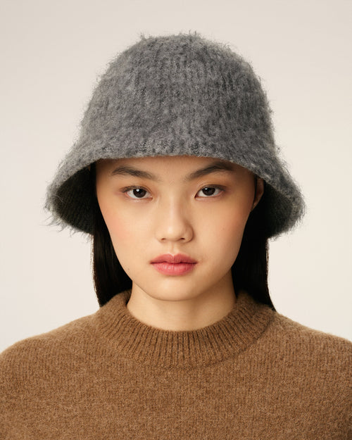                             Grey Mohair Ami Bucket Hat - 3                         - Ami Paris