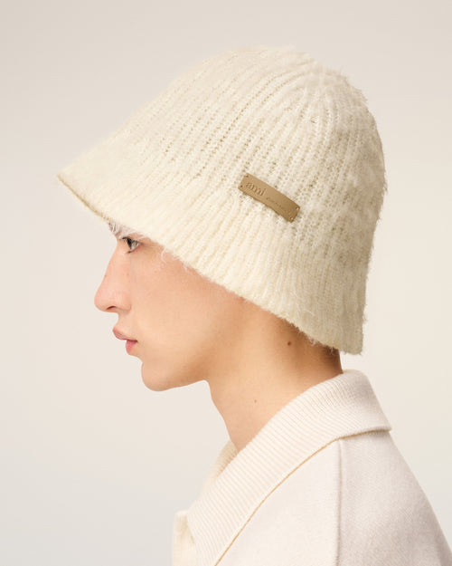 White Mohair Ami Bucket Hat - 5 - Ami Paris