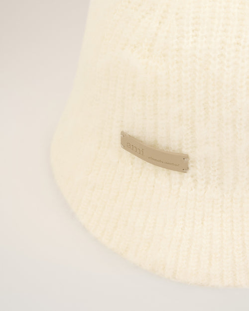 White Mohair Ami Bucket Hat - 3 - Ami Paris