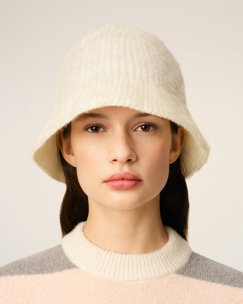                                     White Mohair Ami Bucket Hat - 3                                 - Ami Paris